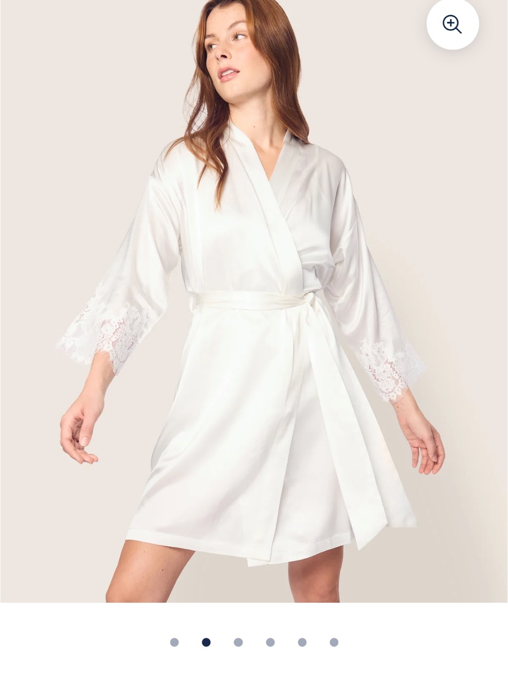 Petite Plume White Silk Robe NWT (originally $250)